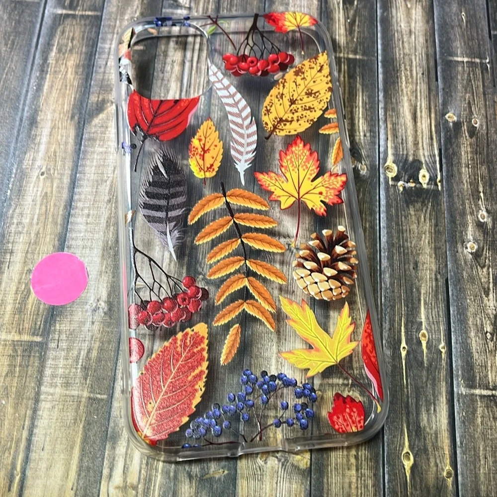 5for$10 Fall Harvest Leafs and Berries IPhone 11 and IPhone XR Phone Case NWT